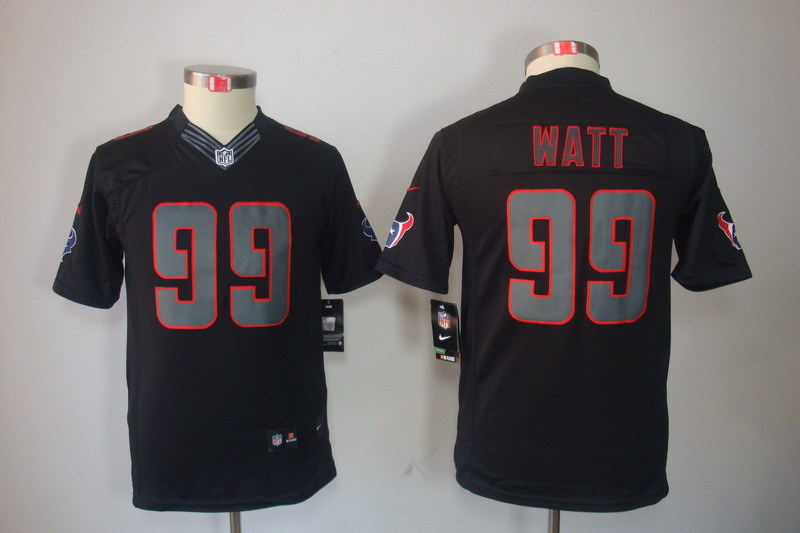 Youth Houston Texans #99 Watt black Nike NFL Jerseys->->Youth Jersey